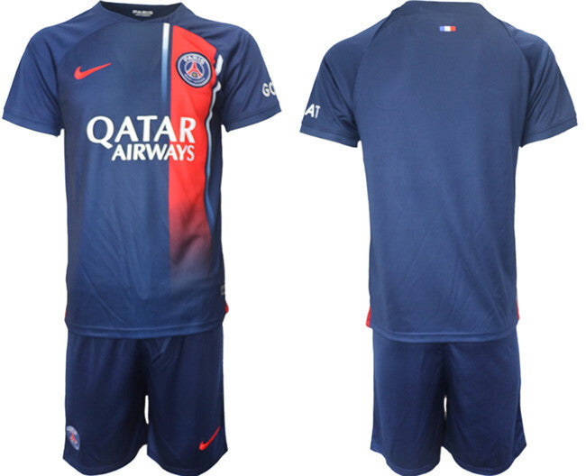 Paris Saint-Germain Custom 2023 24 Navy Home Soccer Jersey Suit