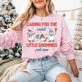 Pediatric Nurse Xmas Shirt, Peds Team Crew Squad Gifts, Christmas Snowman Pediatrics Sweatshirt, Nurse Practitioner Tee Cotton Crewneck