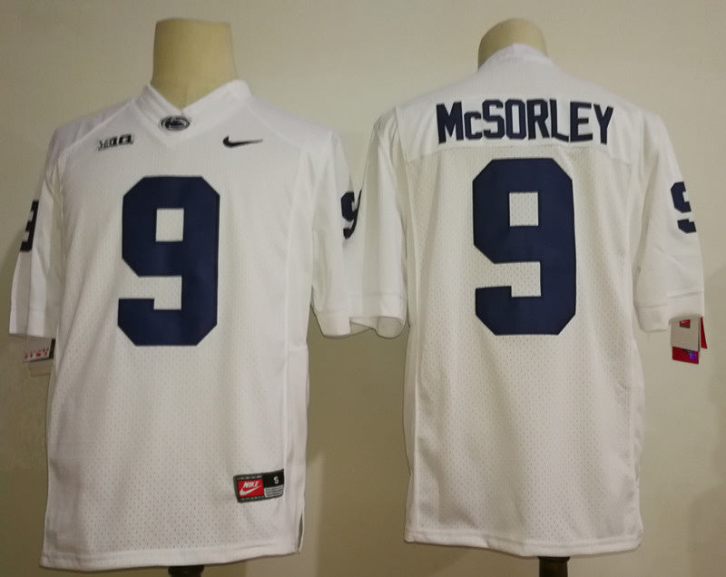 Penn State Nittany Lions Blue #9 Trace McSorley Style 1