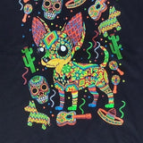 Perrito Piñata T-Shirt for Women - Colorful Design with Skulls and Cactus, Short Sleeve, Ideal for Casual Wear - Menswear, Top, Sleeves, Tropical, Man, Streetwear, Tshirt Summer