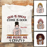 Personalized  Coffee &amp; Jesus T Shirt Ag32 95O57