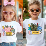 Personalized Back To School Shirt, First Day If School, Custom Name Back to school gift, Personalized Kindergarten Youth Shirt QG4YM