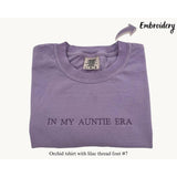 Personalized Comfort Colors T-Shirt, Custom Embroidered T-Shirts, Embroidered Comfort Colors Tee, Custom Embroidery,  Mother's Day Gift