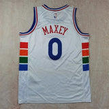 Philadelphia 76ers #0 Tyrese Maxey Hot Press 76 Style 1