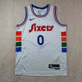 Philadelphia 76ers #0 Tyrese Maxey Hot Press 76 Style 2