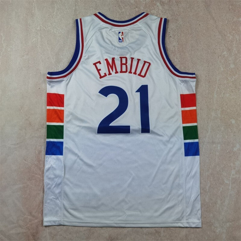 Philadelphia 76ers #21 Joel Embiid Hot Press 76 Style 1