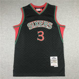 Philadelphia 76ers #3 Allen Iverson 76 3 Plaid Retro Black Style 4