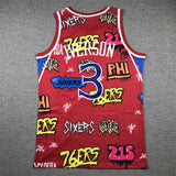 Philadelphia 76ers #3 Allen Iverson 76 3 Red s-xxl Style 1