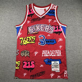 Philadelphia 76ers #3 Allen Iverson 76 3 Red s-xxl Style 2