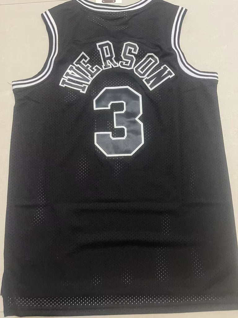 Philadelphia 76ers #3 Allen Iverson 76 3 # Black Retro Style 1