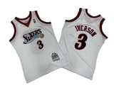 Philadelphia 76ers #3 Allen Iverson 76 3 # White 00-01 Season Mitchell Retro Mesh Jersey -- Allen Iverson Style 1