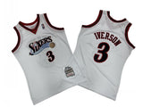 Philadelphia 76ers #3 Allen Iverson 76 3 # White 00-01 Season Mitchell Retro Mesh Jersey -- Allen Iverson Style 2