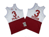 Philadelphia 76ers #3 Allen Iverson 76 3 # White Red 03-04 Season Mitchell Retro Mesh Jersey -- Allen . Iverson Style 1