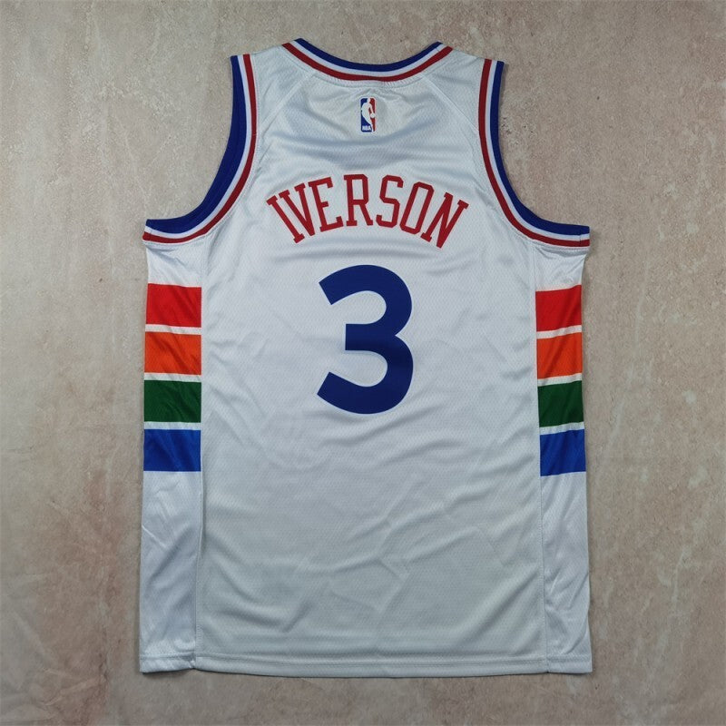 Philadelphia 76ers #3 Allen Iverson Hot Press 76 Style 1