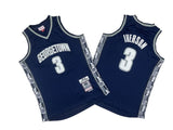 Philadelphia 76ers #3 Allen Iverson Iverson 3 # 95-96 Season Navy NCAA Jersey Style 1