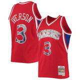 Philadelphia 76ers #3 Allen Iverson Mitchell & Ness 1996-97 Hardwood Classics 75th Anniversary Diamond Swingman Jersey