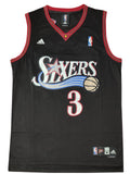 Philadelphia 76ers #3 Allen Iverson Phillies 76 Team Iverson IVERSON Black Premium Mesh Style 1
