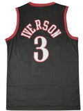 Philadelphia 76ers #3 Allen Iverson Phillies 76 Team Iverson IVERSON Black Premium Mesh Style 3