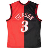 Philadelphia 76ers #3 Allen Iverson m&n jersey splite Style 1