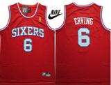 Philadelphia 76ers #6 Erving jersey red