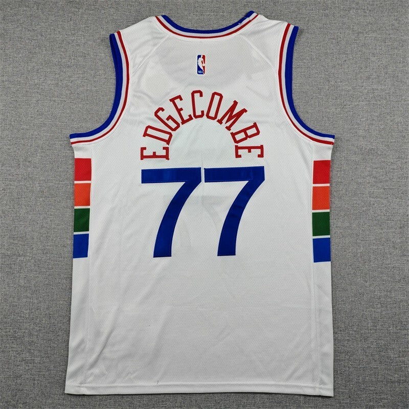 Philadelphia 76ers #77 V. J. Edgecombe 25 76 77 White City Edition Style 1