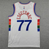 Philadelphia 76ers #77 V. J. Edgecombe 25 76 77 White City Edition Style 3