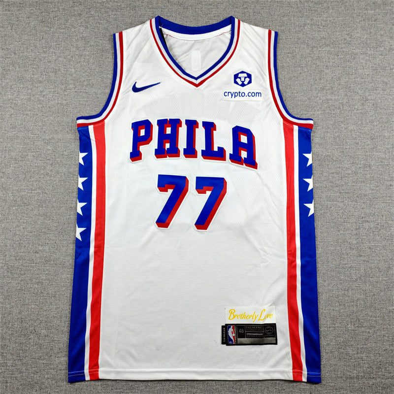 Philadelphia 76ers #77 V. J. Edgecombe 76 77 White Style 2