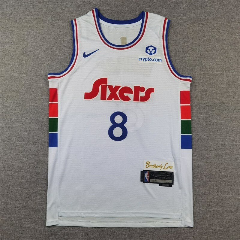 Philadelphia 76ers #8 Paul George 76 8 White City Edition s-xxl Style 2