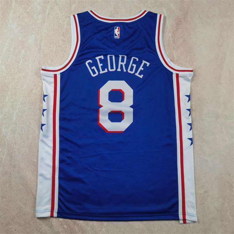 Philadelphia 76ers #8 Paul George Hot Press 76 8 Blue s-xxl Style 1