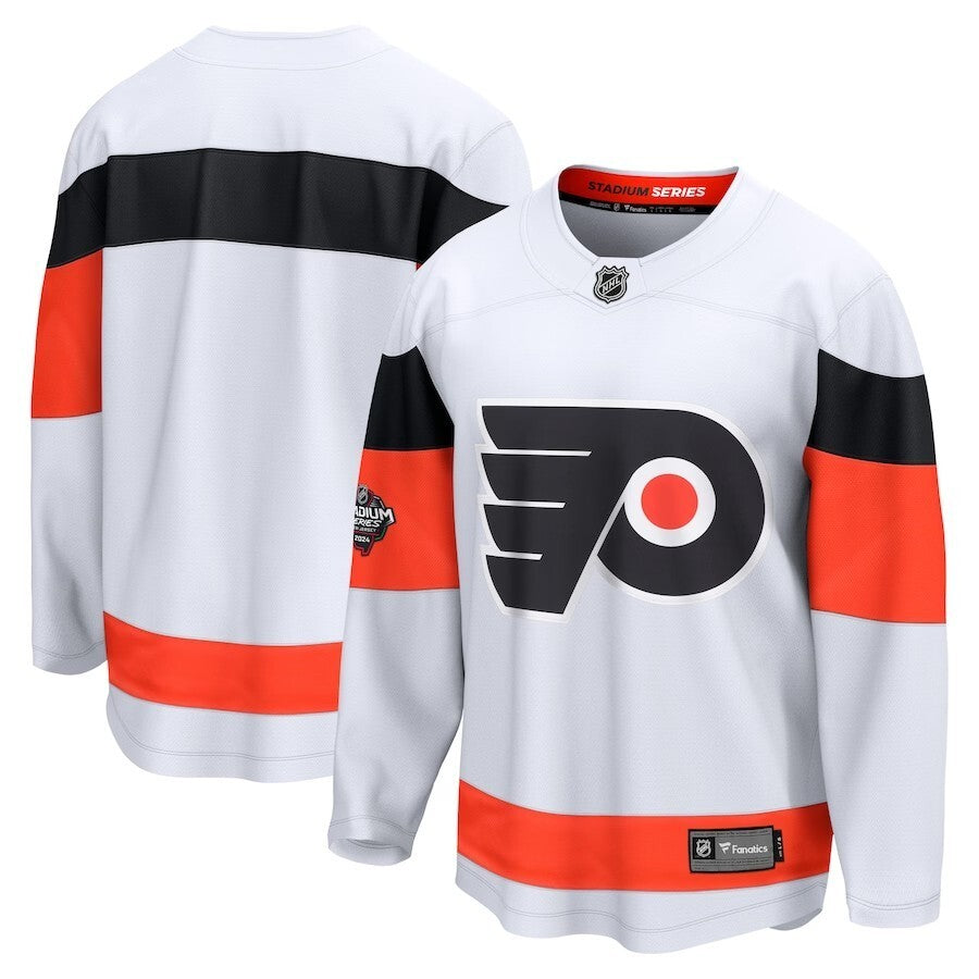 Philadelphia Flyers Fanatics Branded 2024 NHL Stadium Series Breakaway Jersey – White Style 2