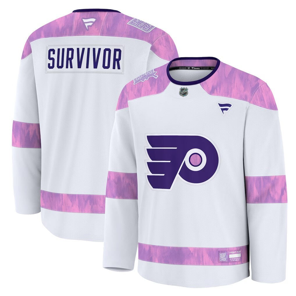 Philadelphia Flyers Fanatics Hockey Fights Cancer Practice Jersey - White