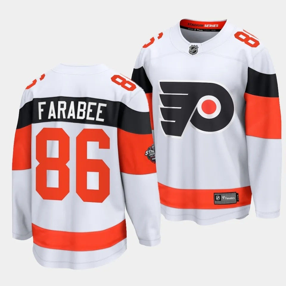 Philadelphia Flyers #86 Joel Farabee 2024 NHL Stadium Series Jersey – White