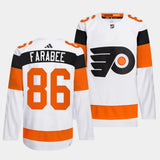 Philadelphia Flyers #86 Joel Farabee 2024 NHL Stadium Series White Jersey