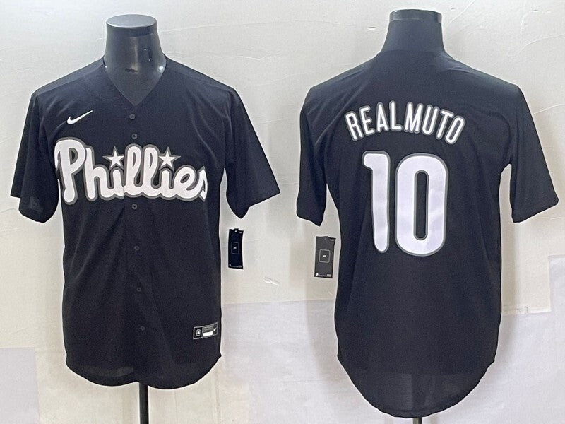 Philadelphia Phillies #10 J.T. Realmuto Phillies Black Special Edition Adult Style 2