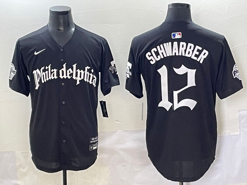 Philadelphia Phillies #12 Kyle Schwarber Phillies 5 Collaboration Style 6