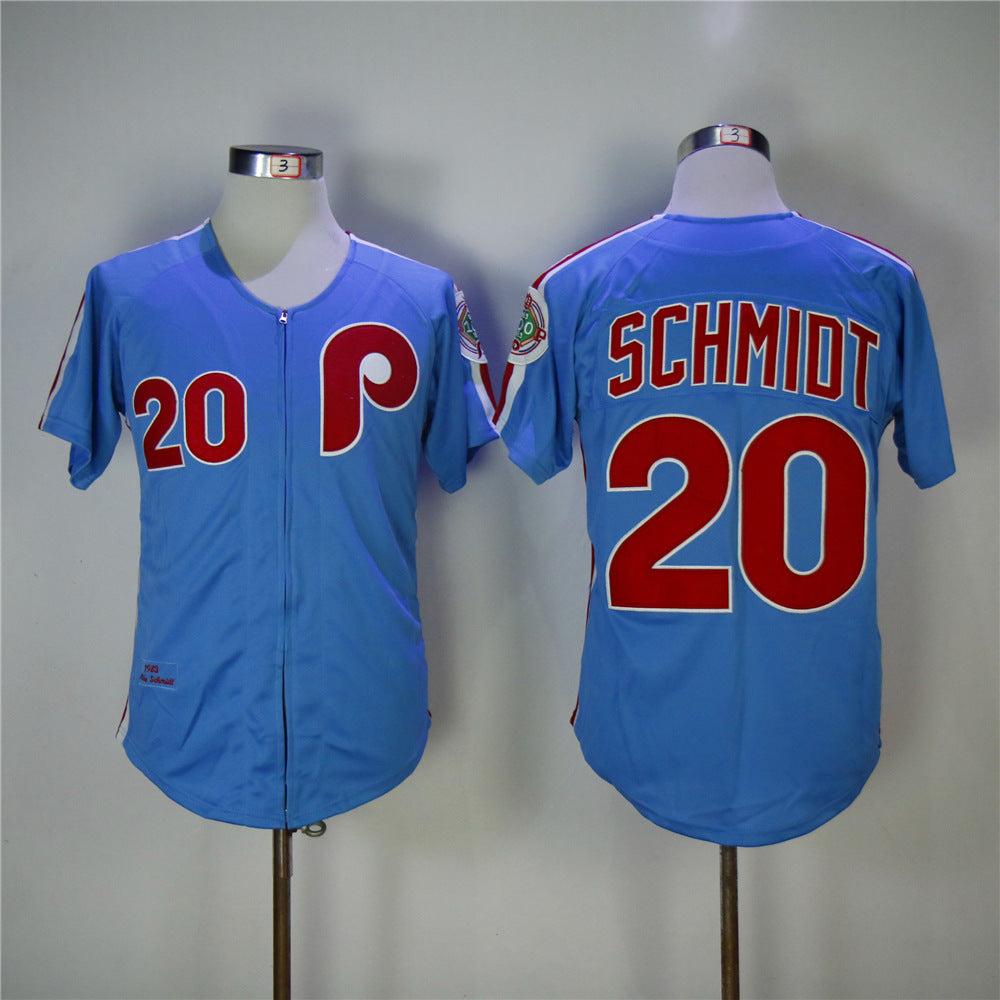 Philadelphia Phillies #20 Mike Schmidt Phillies 20 Blue Edition 1983 Retro