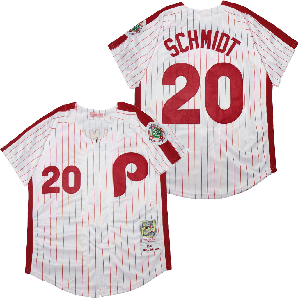Philadelphia Phillies #20 Mike Schmidt Phillies 20 White Red Retro