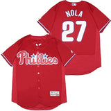 Philadelphia Phillies #27 Aaron Nola Phillies 27 Red Elite