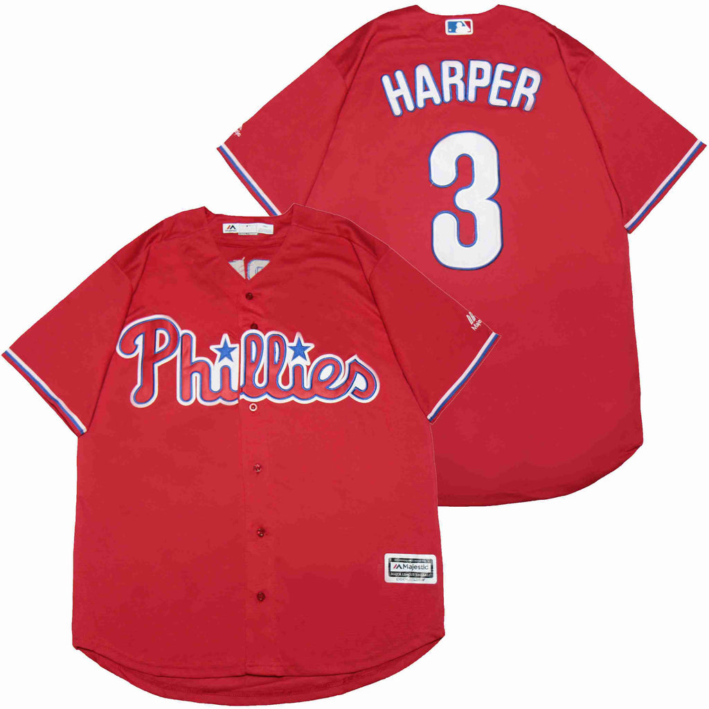 Philadelphia Phillies #3 Bryce Harper Phillies 3 Red Fan