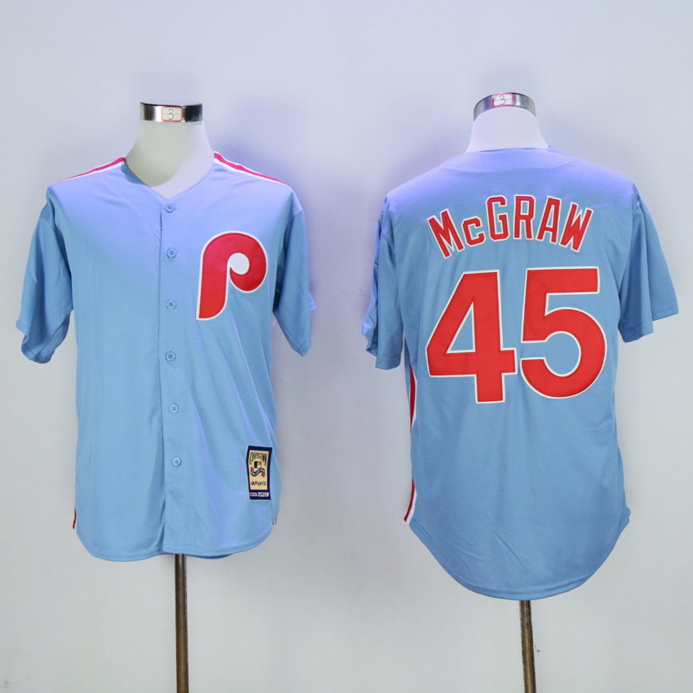 Philadelphia Phillies #45 Phillies 45 Light Blue Retro