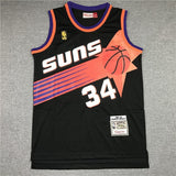 Phoenix Suns #34 Charles Barkley Suns 34 Black Gold Logo Style 4