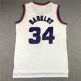 Phoenix Suns #34 Charles Barkley Suns 34 White Gold Logo Style 2