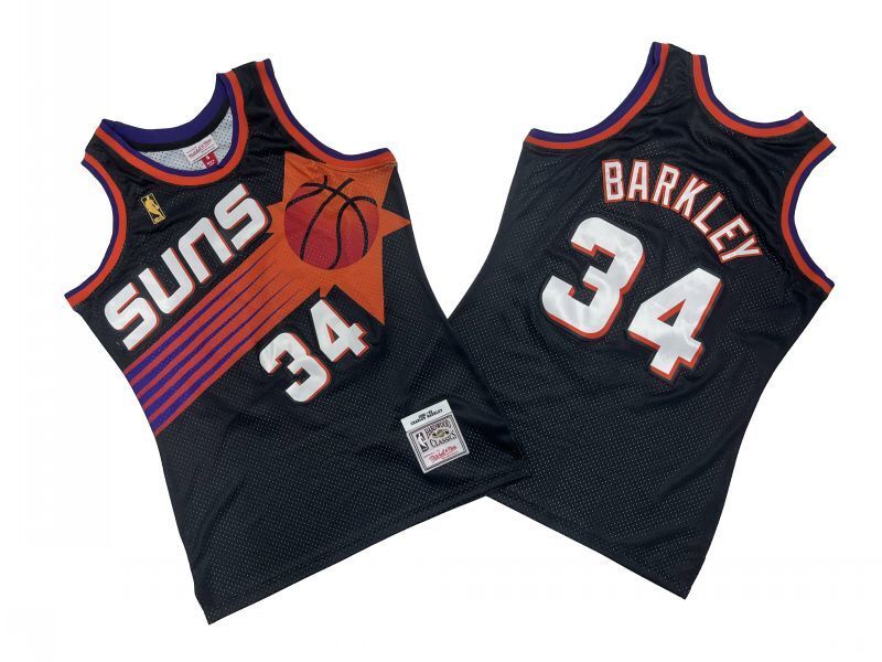 Phoenix Suns #34 Charles Barkley Suns 34 # Black 92-93 Season Mitchell Retro Jersey --. Barkley Style 2