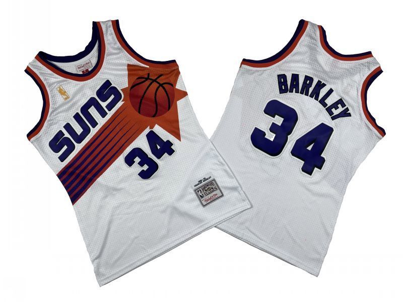 Phoenix Suns #34 Charles Barkley Suns 34 # White 92-93 Season Mitchell Retro Jersey --. Barkley Style 2