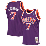 Phoenix Suns #7 Kevin Johnson Mitchell & Ness Throwback Dark Swingman Jersey - Purple