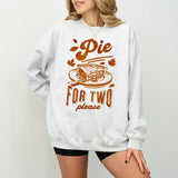 Pie for Two Please Sweatshirt, Thanksgiving Pregnancy Announcement Sweatshirt, Thanksgiving Baby Announcement, Fall Pregnancy Reveal Shirt Crewneck