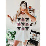 Pink Pumpkin Bow Graphic Top