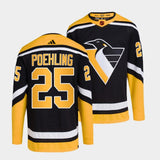 Pittsburgh Penguins #25 ryan-poehling-black-2022reverse-retro-2.0-authentic-primegreen-jersey