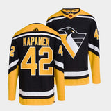 Pittsburgh Penguins #42 kasperi-kapanen-black-2022reverse-retro-2.0-authentic-primegreen-jersey