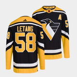 Pittsburgh Penguins #58 kris-letang-black-2022reverse-retro-2.0-authentic-primegreen-jersey